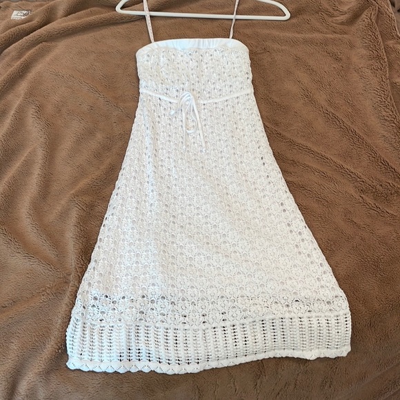 Lilly Pulitzer White Crochet Strapless Dress - Picture 2 of 6